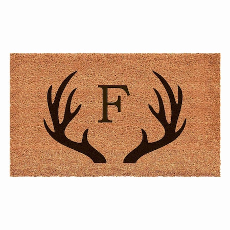 Calloway Mills Monogram Door Mat, Black, Natural, 24 in W x 36 in L 108802436F
